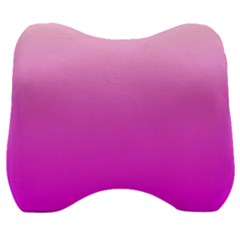 Gradient Pink - Pastel Yellow Pink Rosa Velour Head Support Cushion by 2607694c