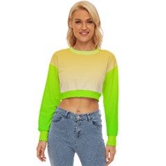 Gradient  Green, Yellow Lightweight Long Sleeve Sweatshirt by 2607694c