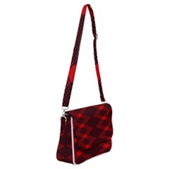 Pattern Black Red Shoulder Bag With Back Zipper by 2607694c