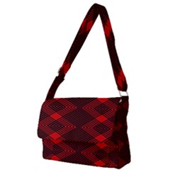 Pattern Black Red Full Print Messenger Bag (l) by 2607694c