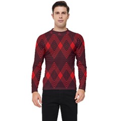 Pattern Red Black, Men s Long Sleeve Rash Guard by 2607694c