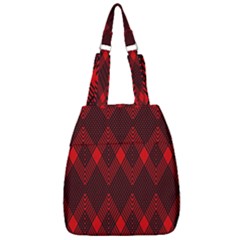 Pattern Red Black, Center Zip Backpack by 2607694c