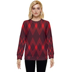 Pattern Red Black, Hidden Pocket Sweatshirt by 2607694c