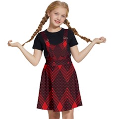 Pattern Red Black, Kids  Apron Dress by 2607694c