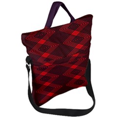 Pattern Rot Schwarz Fold Over Handle Tote Bag by dedoma