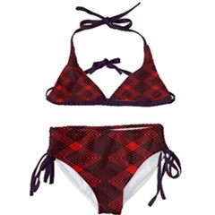 Pattern Rot Schwarz Kids  Classic Bikini Set by dedoma