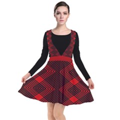 Rot Dunkel Plunge Pinafore Dress by dedoma