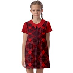 Rot Dunkel Kids  Asymmetric Collar Dress by dedoma