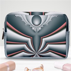 Fractal Grau Make Up Pouch (medium) by dedoma