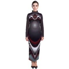 Fractal Eye Turtleneck Maxi Dress by dedoma