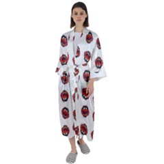 Muppets Animal Pattern Maxi Satin Kimono by Valentinaart