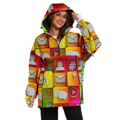 Colorful 3d Social Media Women s Ski And Snowboard Waterproof Breathable Jacket by Ket1n9