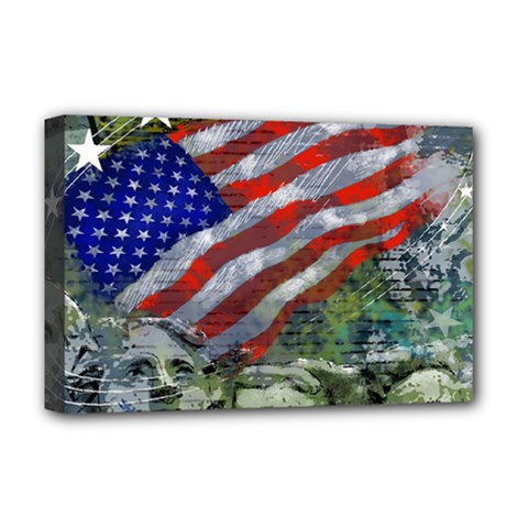 Usa United States Of America Images Independence Day Deluxe Canvas 18  X 12  (stretched) by Ket1n9