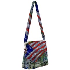 Usa United States Of America Images Independence Day Zipper Messenger Bag by Ket1n9