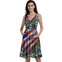 Usa United States Of America Images Independence Day Sleeveless V-Neck Skater Dress with Pockets View1