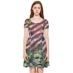 Usa United States Of America Images Independence Day Inside Out Cap Sleeve Dress by Ket1n9