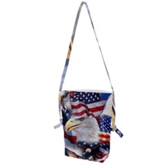 United States Of America Images Independence Day Folding Shoulder Bag by Ket1n9