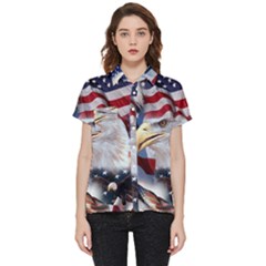 United States Of America Images Independence Day Short Sleeve Pocket Shirt by Ket1n9