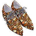 Autumn Leaf Mosaic Seamless Pointed Oxford Shoes View3