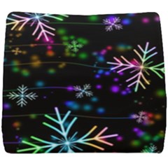 Snowflakes Snow Winter Christmas Seat Cushion by Bedest