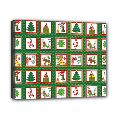 Christmas Paper Christmas Pattern Canvas 10  X 8  (stretched) by Bedest