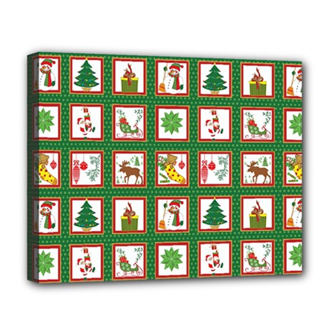 Christmas Paper Christmas Pattern Deluxe Canvas 20  X 16  (stretched) by Bedest