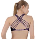 Purple Peacock Criss Cross Racerback Sports Bra View2