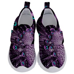 Purple Peacock Kids  Velcro No Lace Shoes by Bedest