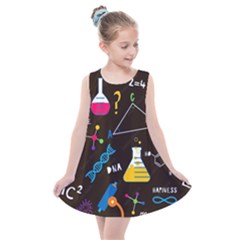 Science Lesson Flat Vector Seamless Pattern Kids  Summer Dress by Loisa77