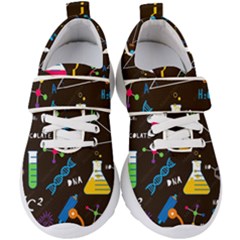 Science Lesson Flat Vector Seamless Pattern Kids  Velcro Strap Shoes by Loisa77