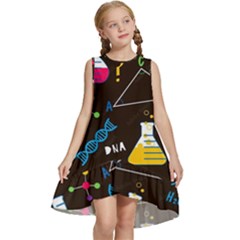 Science Lesson Flat Vector Seamless Pattern Kids  Frill Swing Dress by Loisa77