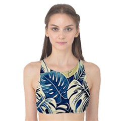 Abstract Art Tropical Leaves Tank Bikini Top by Valentinaart