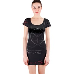 Math Board Circuit Circuits Computer Shield Tech Technology Short Sleeve Bodycon Dress by Loisa77