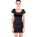 Math Board Circuit Circuits Computer Shield Tech Technology Short Sleeve Bodycon Dress View1