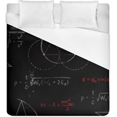 Math Board Circuit Circuits Computer Shield Tech Technology Duvet Cover (king Size) by Loisa77