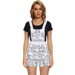 Blackboard Algorithms Black And White Pattern Short Overalls by dflcprintsclothing