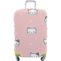 Cute Cat Cartoon Doodle Seamless Pink Pattern Luggage Cover (Large) View1