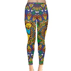 Dead Dancing Bears Grateful Dead Pattern Inside Out Leggings by Grandong