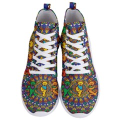 Dead Dancing Bears Grateful Dead Pattern Men s Lightweight High Top Sneakers by Grandong