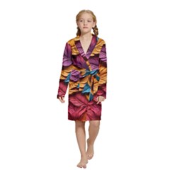 Autumn Kids  Long Sleeve Velvet Lounge Robe by zappwaits