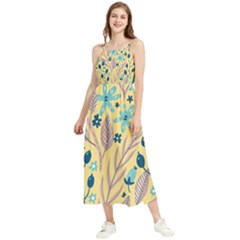 Plants Art Motif Flowers Boho Sleeveless Summer Dress by Loisa77