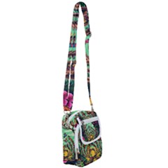 Monkey Tiger Bird Parrot Forest Jungle Style Shoulder Strap Belt Bag by Grandong