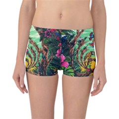 Monkey Tiger Bird Parrot Forest Jungle Style Reversible Boyleg Bikini Bottoms by Grandong