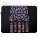 Chartres Cathedral Notre Dame De Paris Stained Glass 17  Vertical Laptop Sleeve Case With Pocket View1