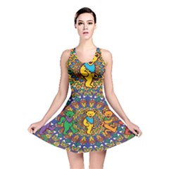 Dead Dancing Bears Grateful Dead Pattern Reversible Skater Dress by Grandong