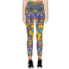 Dead Dancing Bears Grateful Dead Pattern Pocket Leggings  by Grandong