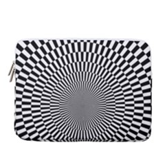Circles Checkered Abstract Abstraction Art 14  Vertical Laptop Sleeve Case With Pocket by Loisa77