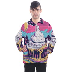 Dessert Chocolate Cream Men s Half Zip Pullover by Loisa77