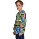 Patchwork Tile Pattern Mosaic Kids  Crewneck Sweatshirt View2