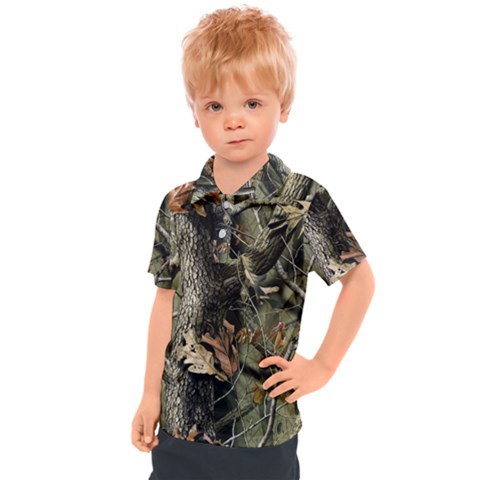 Realtree Camo Seamless Pattern Kids  Polo T-shirt by Perong